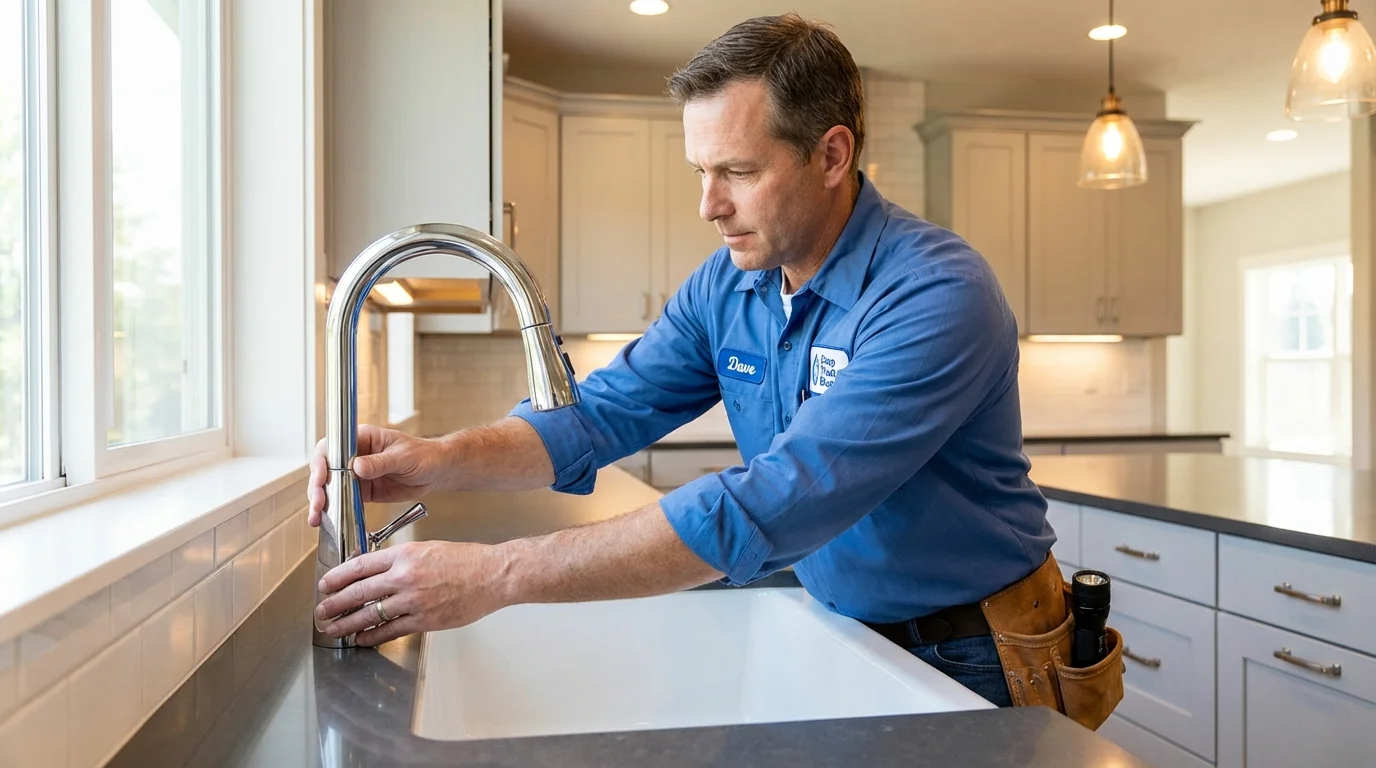 Kitchen faucet installation by Johns Plumbing LLC in Madera